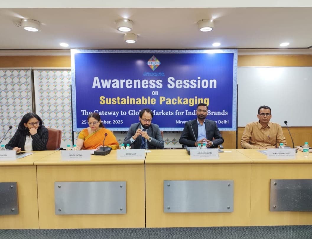 Panel at the FIEO awareness session, Sustainable Packaging: The Gateway to Global Markets for Indian Brands